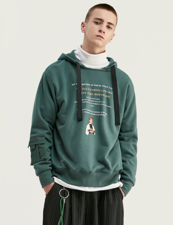 Hoodie dengan desain vintage